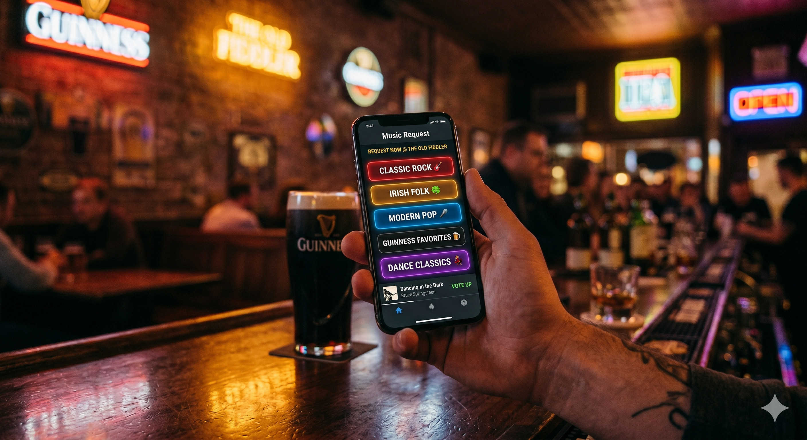Cliente usando Jukebox no celular