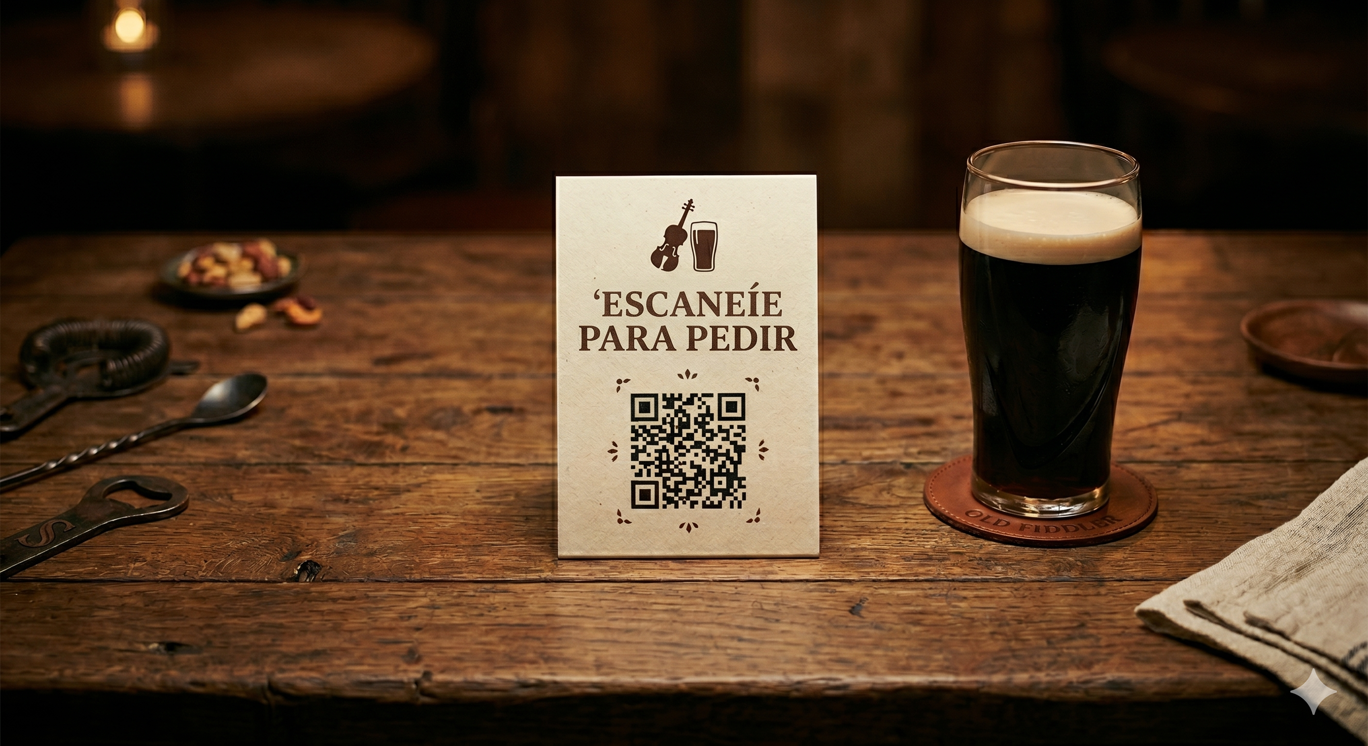 QR Code nas mesas do bar